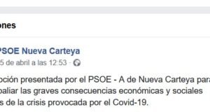 El PSOE-A de Nueva Carteya presenta una moción para paliar las consecuencias del COVID-19 psoe-a nueva carteya covid-19