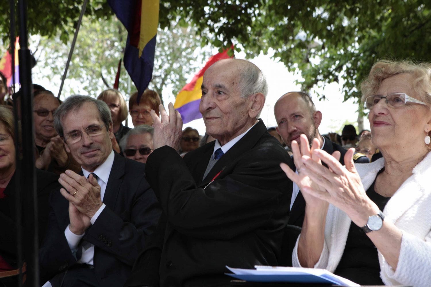 Inauguración del Jardín de los Combatientes de la Nueve en Madrid