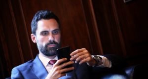 Torrent y Maragall espiados por un programa de la empresa israelí NSO Roger Torrent, presidente del Parlament // PERE VIRGILI