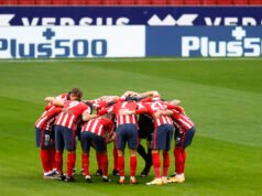El Atlético continúa en modo campeón Jugadores del Atlético de Madrid antes del partido