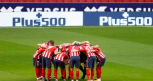 El Atlético continúa en modo campeón Jugadores del Atlético de Madrid antes del partido