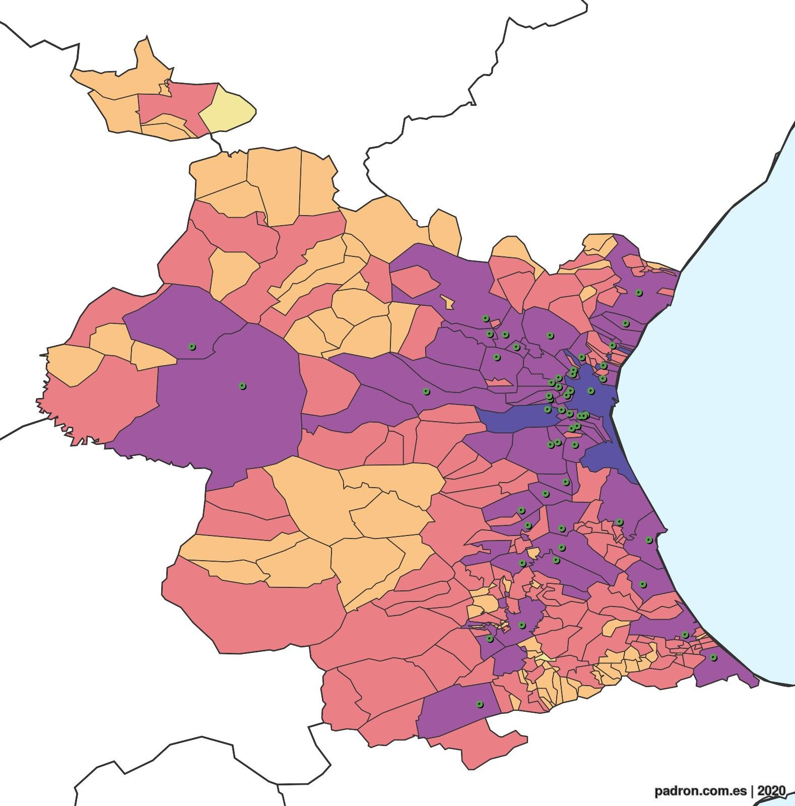 población Comunitat Valenciana 