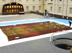 La historia de la enorme bandera española capturada por los ingleses en la Batalla de Trafalgar bandera española en la Batalla de Trafalgar