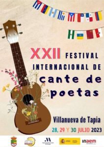 Cartel del XXII Festival Internacional de cante de poetas Villanueva de Tapia