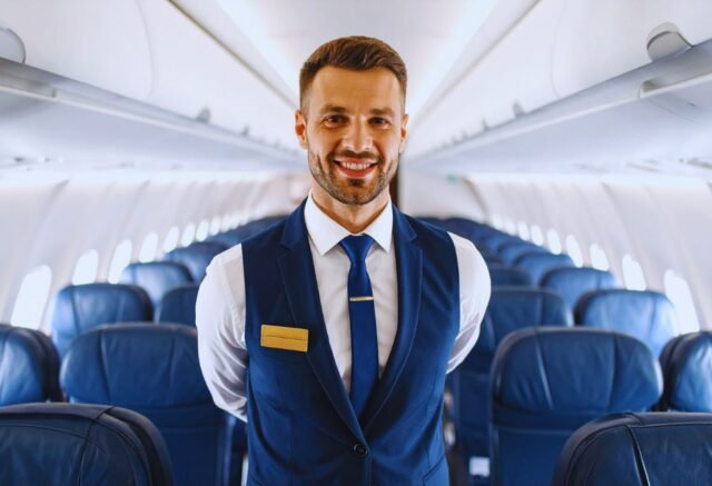 Formación profesional de Tripulantes de Cabina de Pasajeros Formación de tripulantes de cabina durante prácticas en simulador aeronáutico.